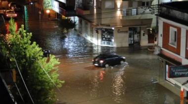 La fuerte tormenta inundó Balcarce