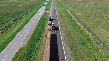 Avanzan los trabajos finales de repavimentación de la Ruta 63