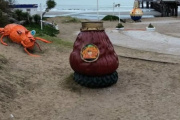 Mar del Tuyú: el mate gigante amaneció sin bombilla y buscan a los autores